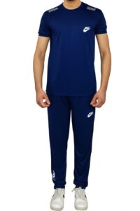 Nike Men’s Blue Tracksuit Set – Premium Cotton Casual & Sportswear
