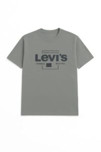 Levis Men’s Grey Graphic Logo T-Shirt – Premium Cotton Casual Wear